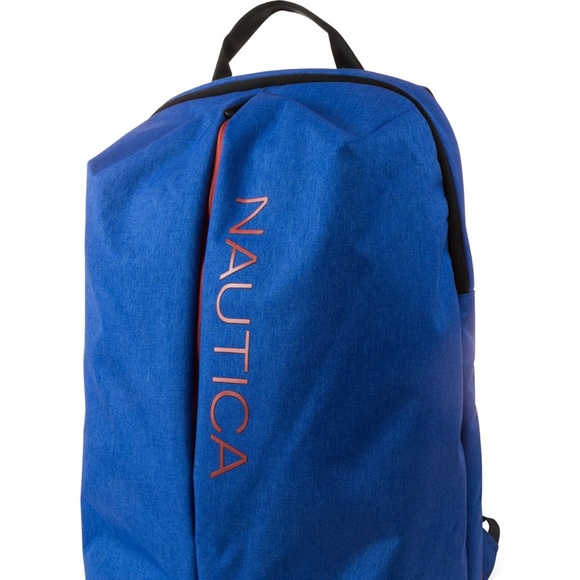 Nautica Center Zip Travel Tech Backpack New Blue - Picture 2 of 6